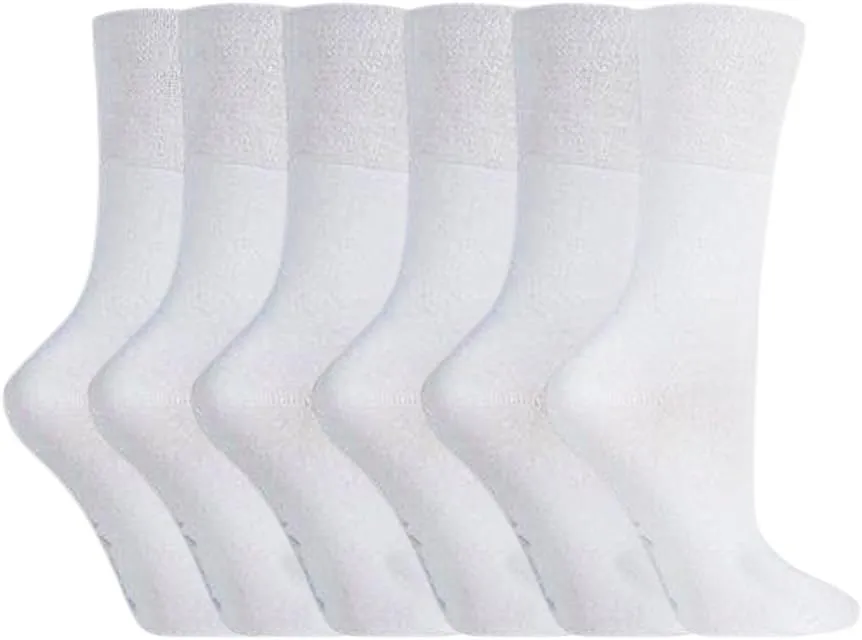 Sock shop 6 Pack Ladies Non Elastic Socks, Size 5-9 US