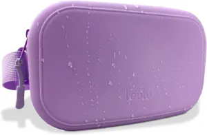 Soft-Touch Silicone Water-Resistant Fanny Pack – Lightweight Crossbody Waist Bag for Everyday Essentials, Travel, Workouts, Beach & Festivals (Lilac)