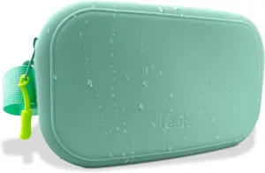 Soft-Touch Silicone Water-Resistant Fanny Pack – Lightweight Crossbody Waist Bag for Everyday Essentials, Travel, Workouts, Beach & Festivals (Soft Mint)