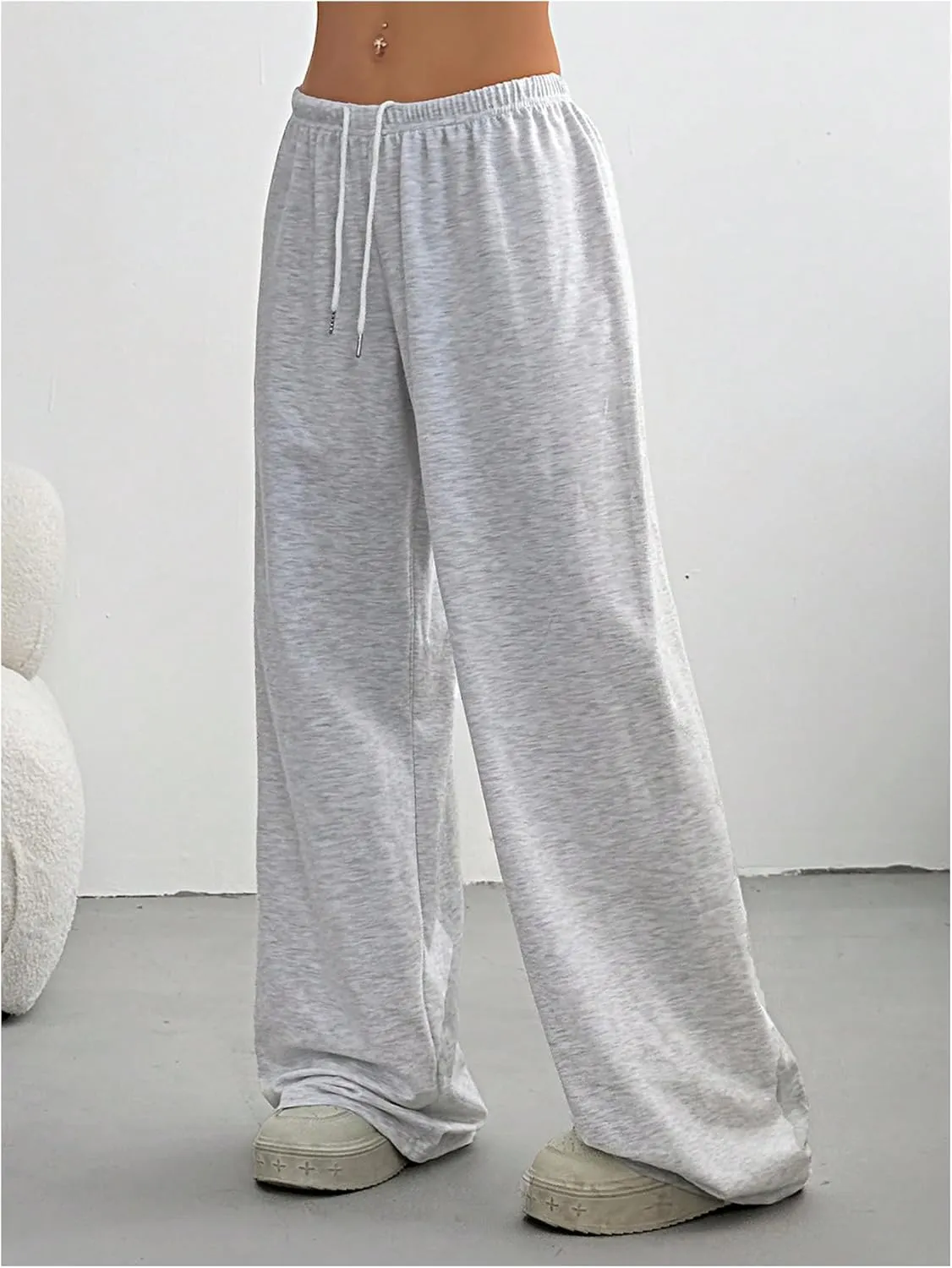 SOLY HUX Women's Graphic Baggy Pants Drawstring High Waisted Baggy Sweatpants with Pocket Streetwear