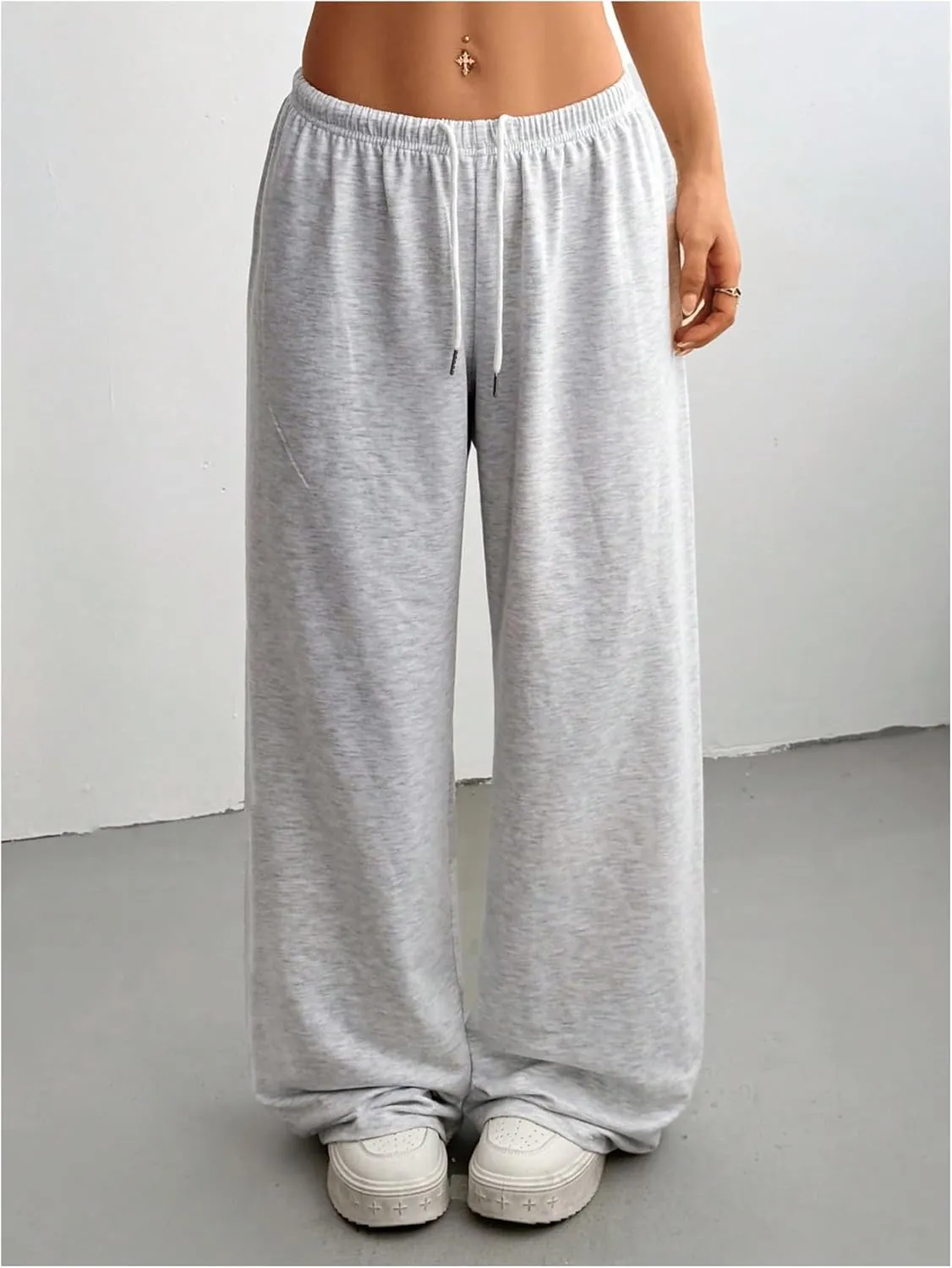 SOLY HUX Women's Graphic Baggy Pants Drawstring High Waisted Baggy Sweatpants with Pocket Streetwear