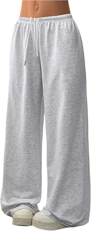 SOLY HUX Women's Graphic Baggy Pants Drawstring High Waisted Baggy Sweatpants with Pocket Streetwear