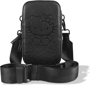 Sonix x Sanrio Universal Phone Pouch | Crossbody Bag for Cell Phone, 3-in-1 Phone Purse | Hello Kitty Black Bows | Vegan Pebbled Leather - Matte Finish