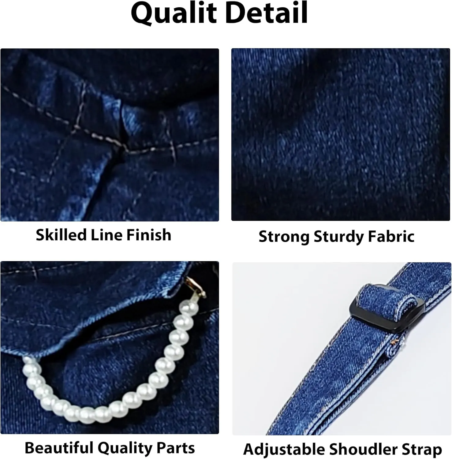 SoonerCozer Women's Stylish Large Denim Crossbody Messenger Bag for School Spacious Jean Shoulder Purse Tote Hobo Bag