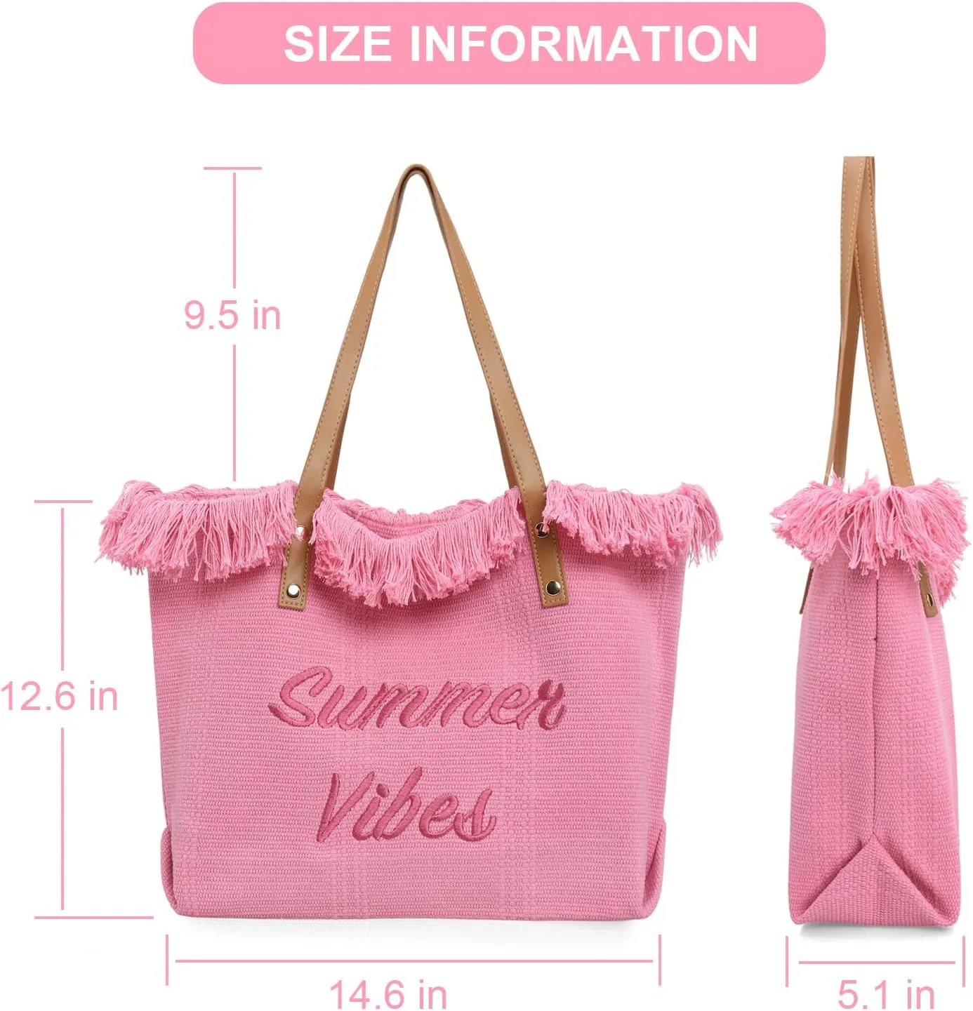 Sorexuber Large Canvas Tote Bag for Women,Beach Tote Bag for Swim,Shopping and Holiday Cruise Essentials,Travel Utility Bag