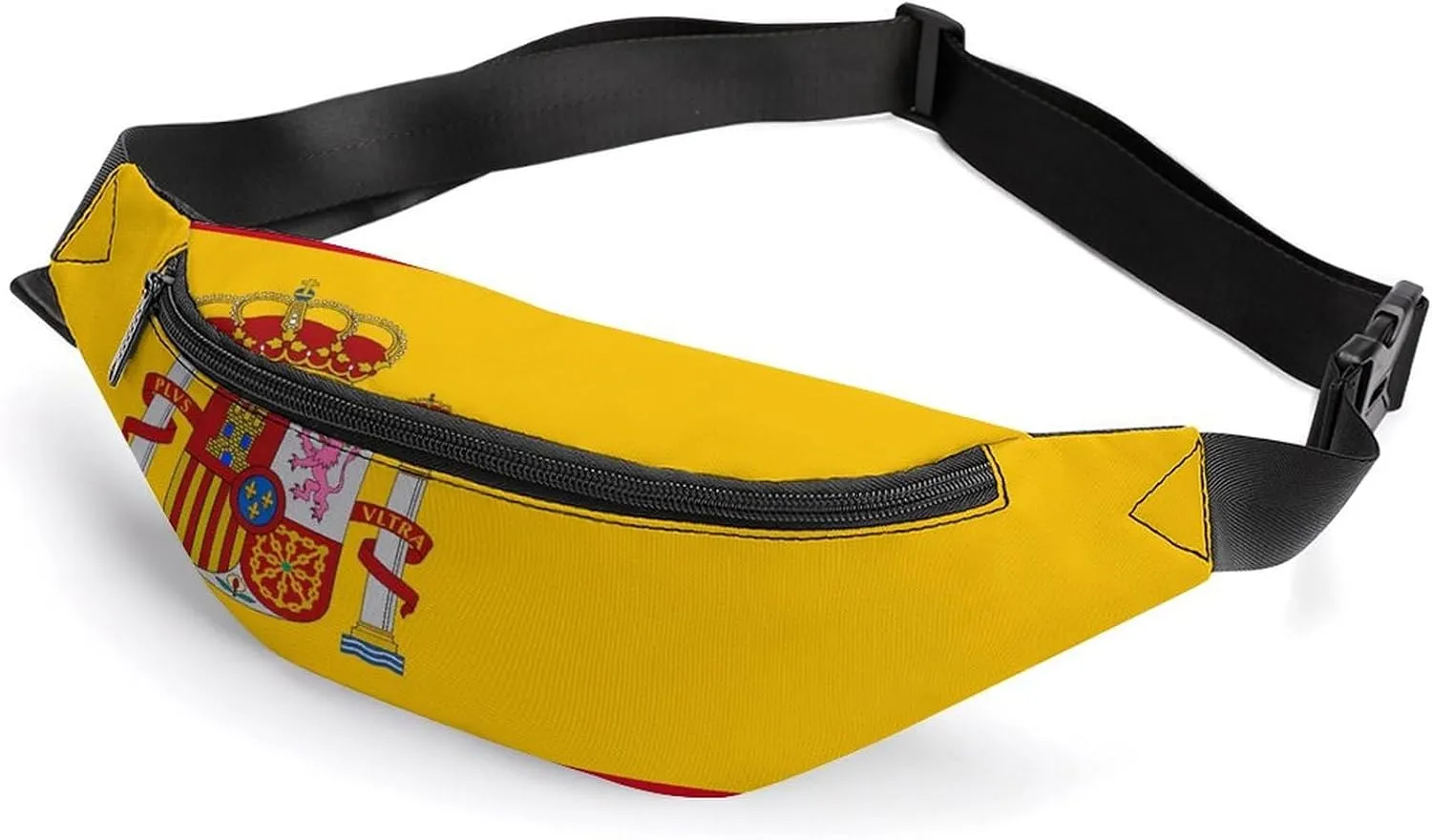 Spain Flag Crossbody Fanny Pack Waist Packs Adjustable Shoulder Bags Sling Bag for Hiking Running Cycling