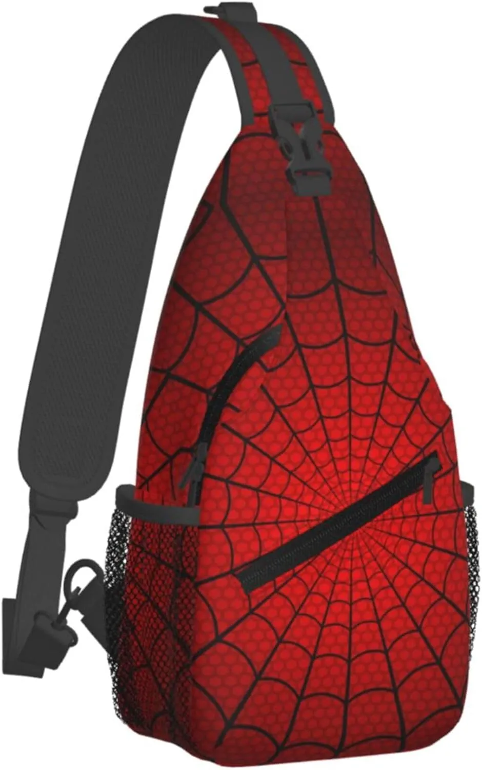 Spider Web Sling Bag for Men Women, Crossbody Backpack Purse Chest Daypack Shoulder Bag for Sports Hiking Running Travel