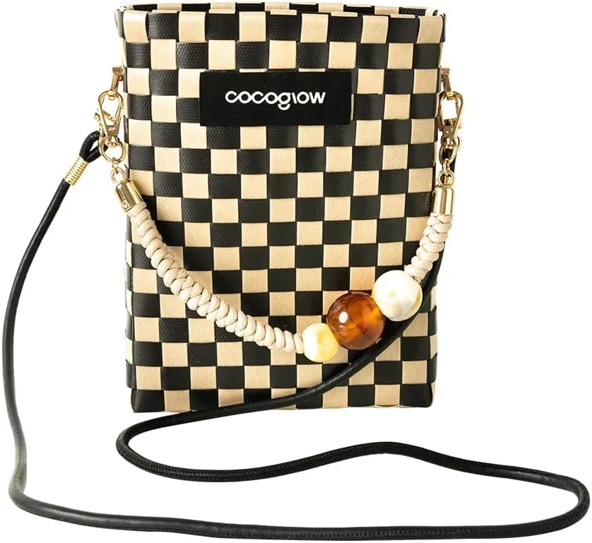 Square Cross-Body Handbag,Vintage Women's Hand-Woven Basket Bag, With Detachable Shoulder Strap and Hand Strap