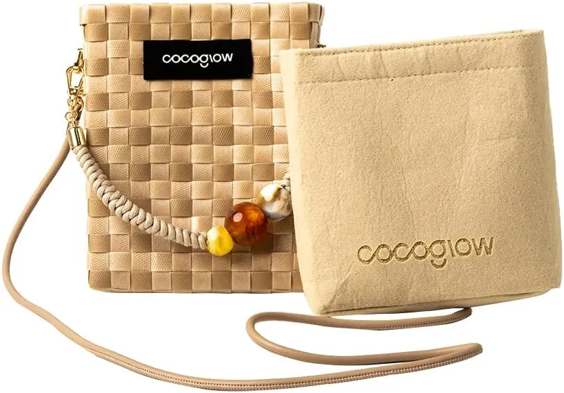 Square Cross-Body Handbag,Vintage Women's Hand-Woven Basket Bag, With Detachable Shoulder Strap and Hand Strap