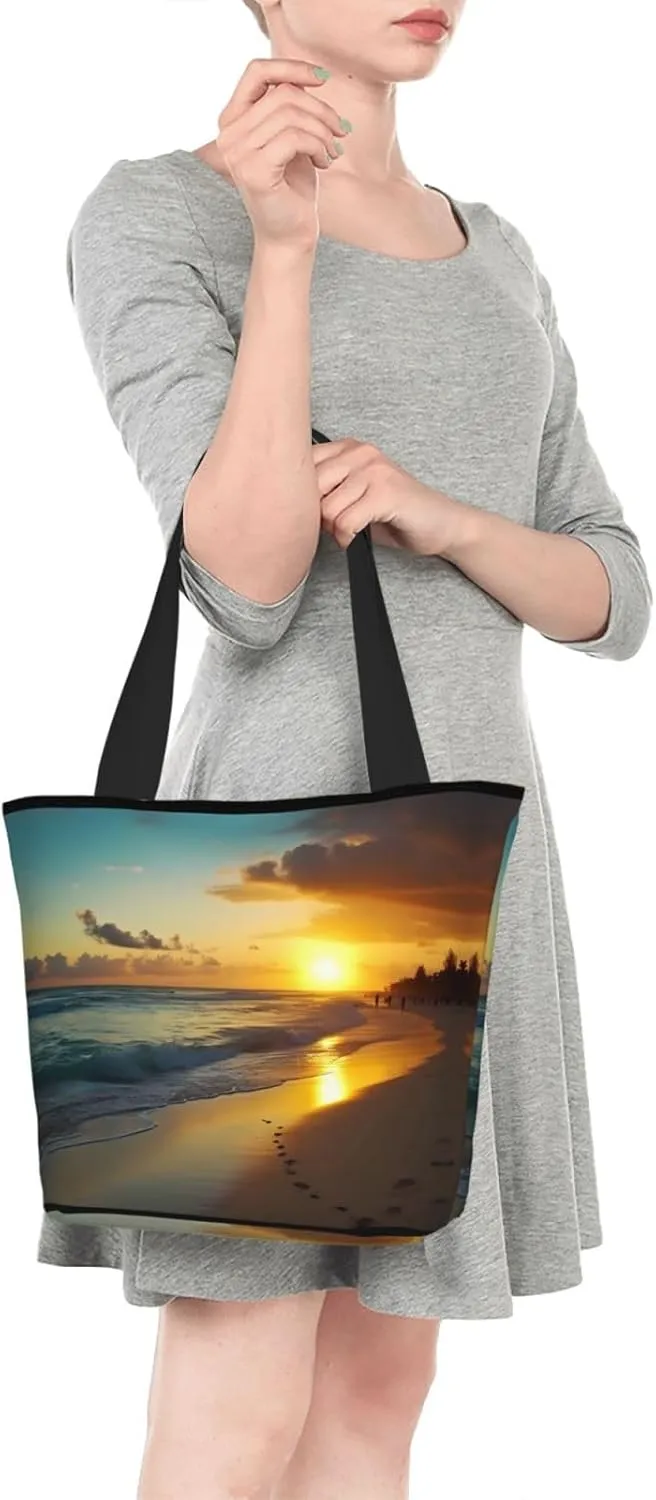 Strawberry Printed Fashionable Large Handbag And Shoulder Bag, Suitable For Various Daily Use