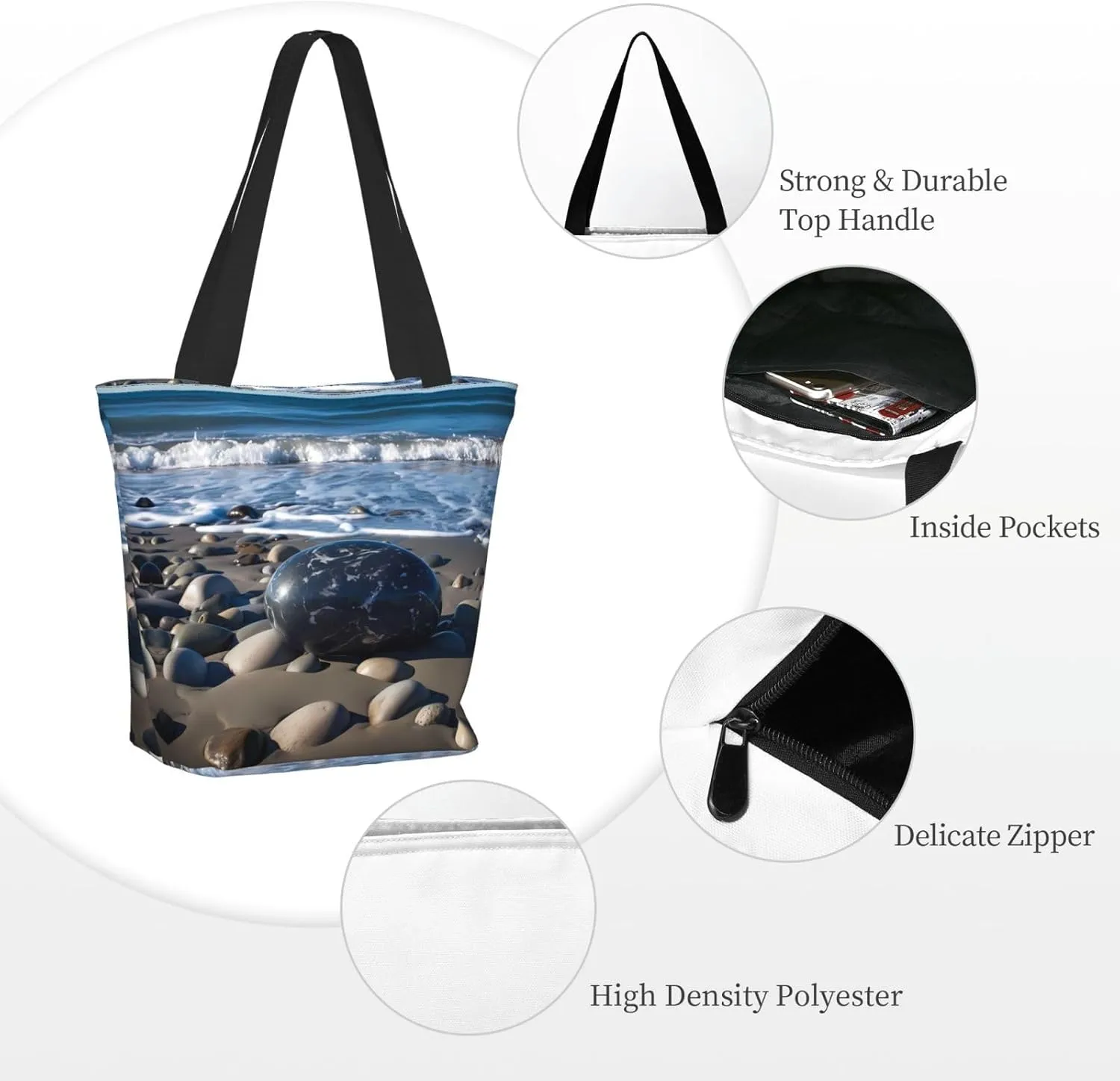 Strawberry Printed Fashionable Large Handbag And Shoulder Bag, Suitable For Various Daily Use