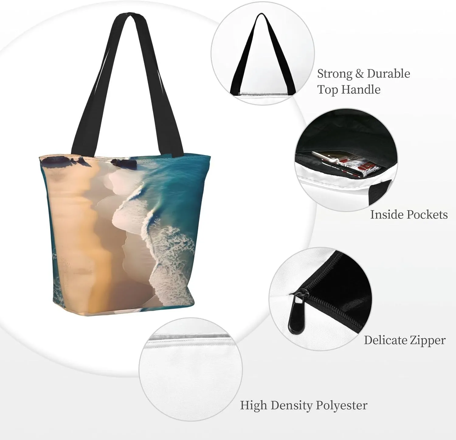 Strawberry Printed Fashionable Large Handbag And Shoulder Bag, Suitable For Various Daily Use