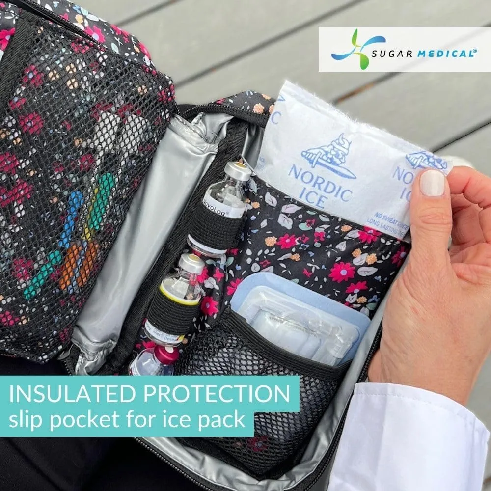 Sugar Medical Insulated Diabetes Organizer | Diabetes Supply Case | Diabetic Care Products | Diabetic Supplies Travel Case | Insulin Pen Case | Glucose Meter Case