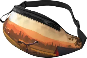 Sunset Rural View Fanny Pack for Man Women Waist Bag Adjustable Belt Casual Chest Bag Bum Bags for Travel Sports Running Hiking Waist Packs