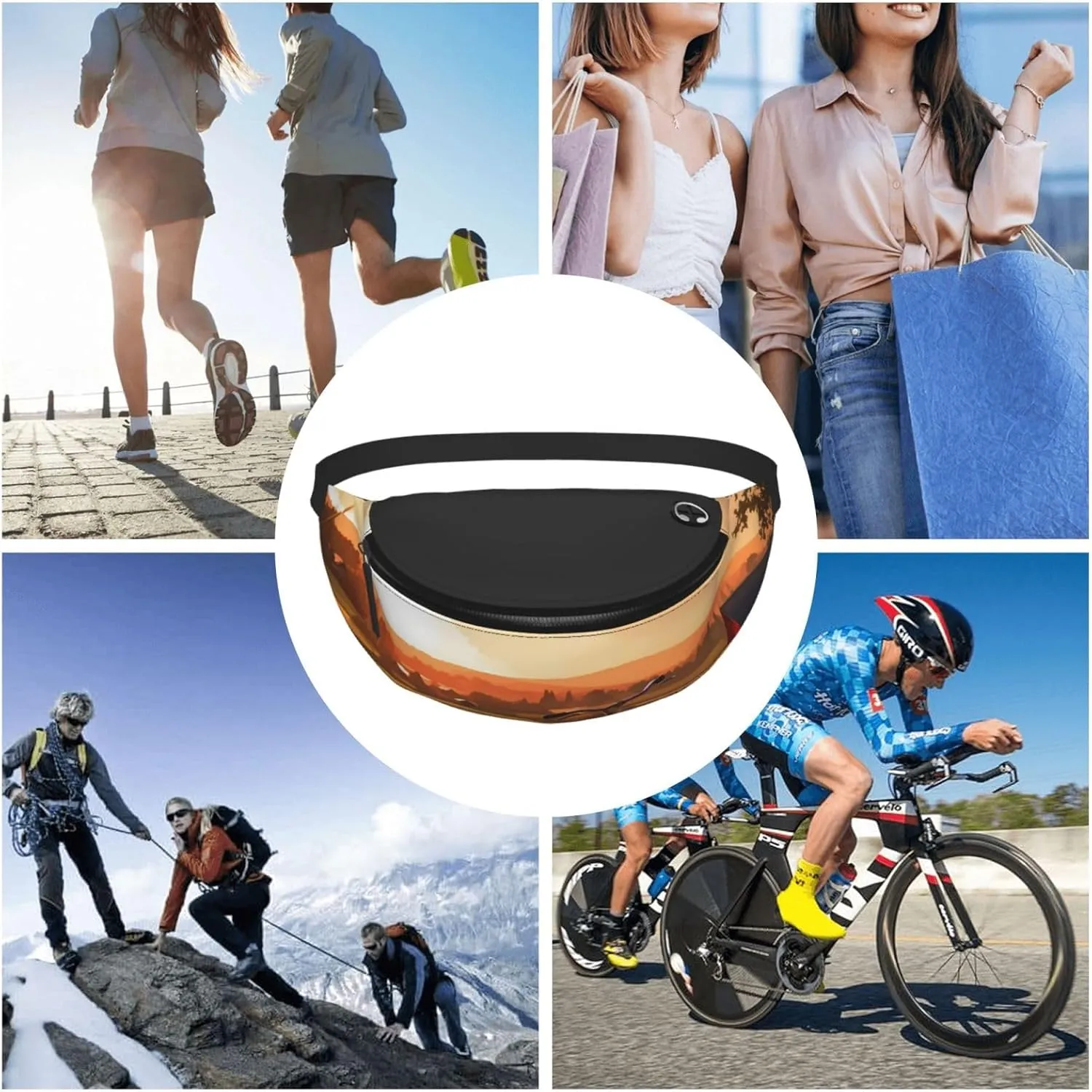 Sunset Rural View Fanny Pack for Man Women Waist Bag Adjustable Belt Casual Chest Bag Bum Bags for Travel Sports Running Hiking Waist Packs