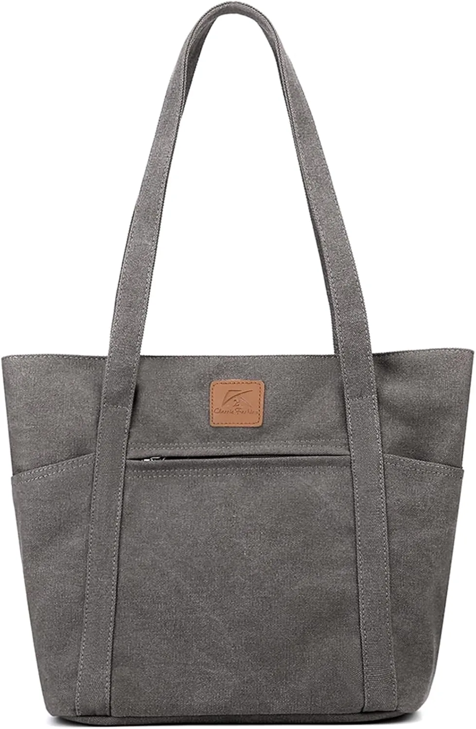 Sunshinejing Women's Large Canvas Shoulder Bag Retro Multi-pocket Handbags Work Tote Purses