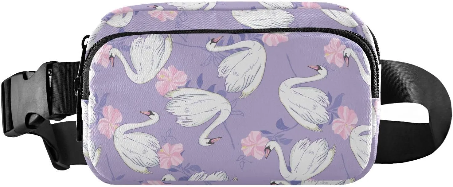Swan Lake Fanny Pack Crossbody Bag for Men Women Belt Bag Bum Bag with Adjustable Strap, Fashion Waist Packs for Travel Running Workout