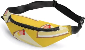 Sweat Cheesecake Lover Crossbody Fanny Pack Waist Packs Adjustable Shoulder Bags Sling Bag for Hiking Running Cycling