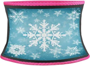 Sweat Waist Trainer Belt, Winter Snowflake Print Adjustable & Breathable Ab Belt for Men & Women Ideal for Gym, Jogging, Yoga Pink