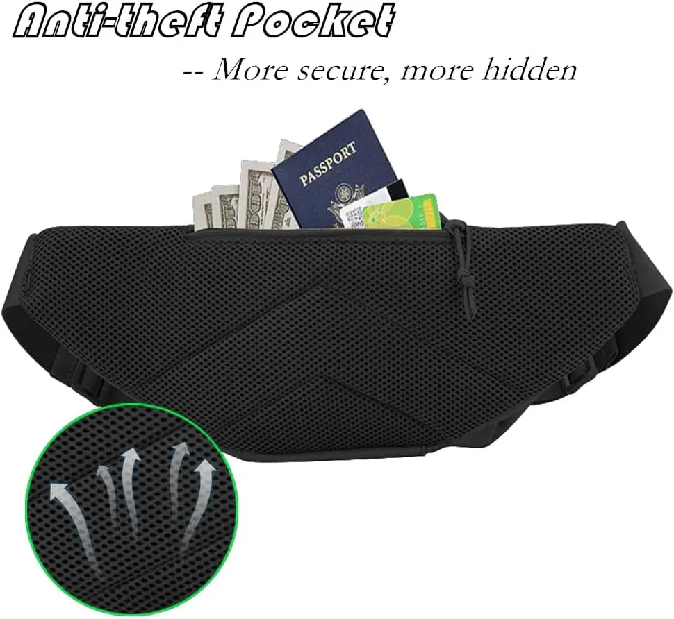 Tactical Fanny Pack Gun Holster Concealed Carry Pistol Military Tactical Waist Bag Waterproof Molle EDC Pouch with USA Flag Patch
