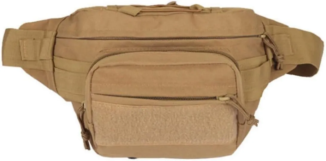 Tactical Fanny Pack Khaki Tan Waist Bag Chest Bag for Men Hip Bum EDC Pouch Outdoor Waist Bag for Women (Khaki J6504 Tectical)