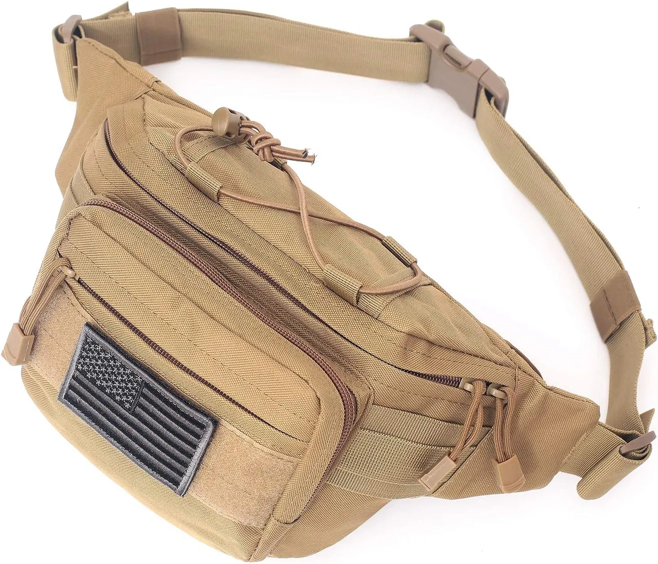 Tactical Fanny Pack Military Waist Bag Pack Hip Bum EDC Bag with Adjustable Strap for Camping Hiking Hunting