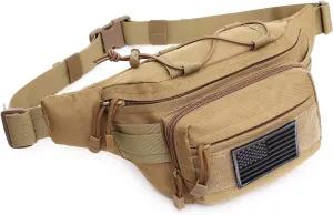 Tactical Fanny Pack Military Waist Bag Pack Hip Bum EDC Bag with Adjustable Strap for Camping Hiking Hunting