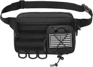 Tactical Men's Fanny Pack for Daily Use - Compack Lightweight Fashion Tactical Crossbody Sling Bag Belt Bag Waist Bag Pack with Adjustable Strap,Everyday Hip Pouch for Workout Travel