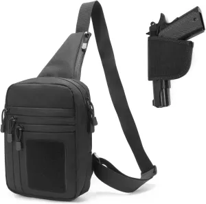 Tactical Sling Chest Bag Concealed Carry Bags with Gun Holder EDC Shoulder Crossbody Casual pack