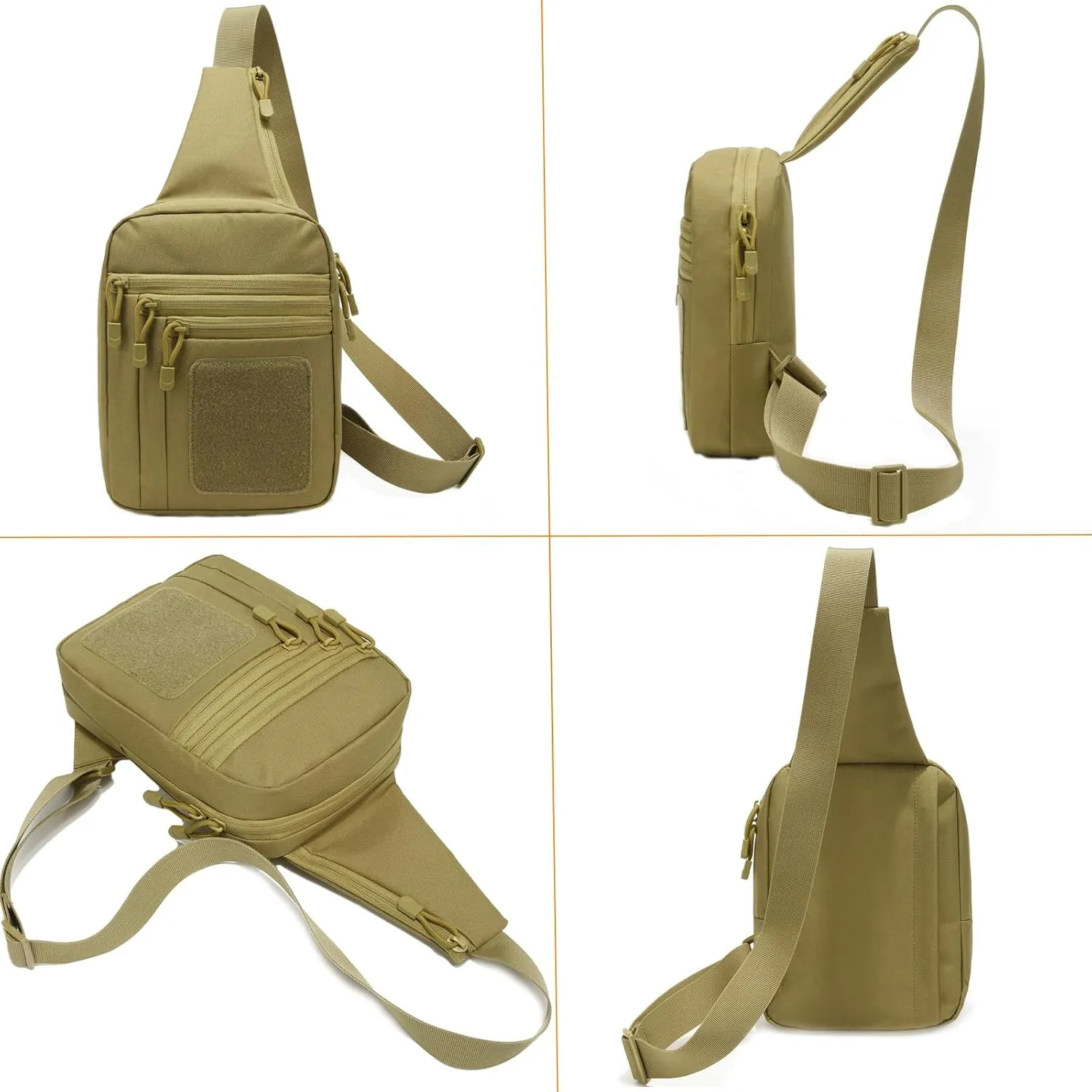 Tactical Sling Chest Bag Concealed Carry Bags with Gun Holder EDC Shoulder Crossbody Casual pack
