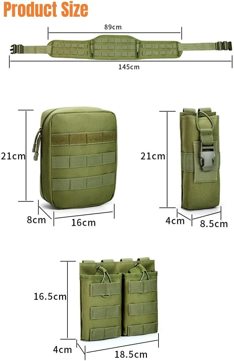 Tactical Waist Bags Multi-function Outdoor Sport Belt Waist Packs Travel Multi-pockets Fanny Pack Chest Bag Male (GCP)
