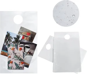 Tallew 240 Pcs Door Hanger Bags 9 x 12 Inch Clear Plastic Poly Hanging Waterproof Perforated Newspaper Bags for Door Knob Flyers Newspapers Mail Magazine Notices Brochures Outdoor Avoid Dirt