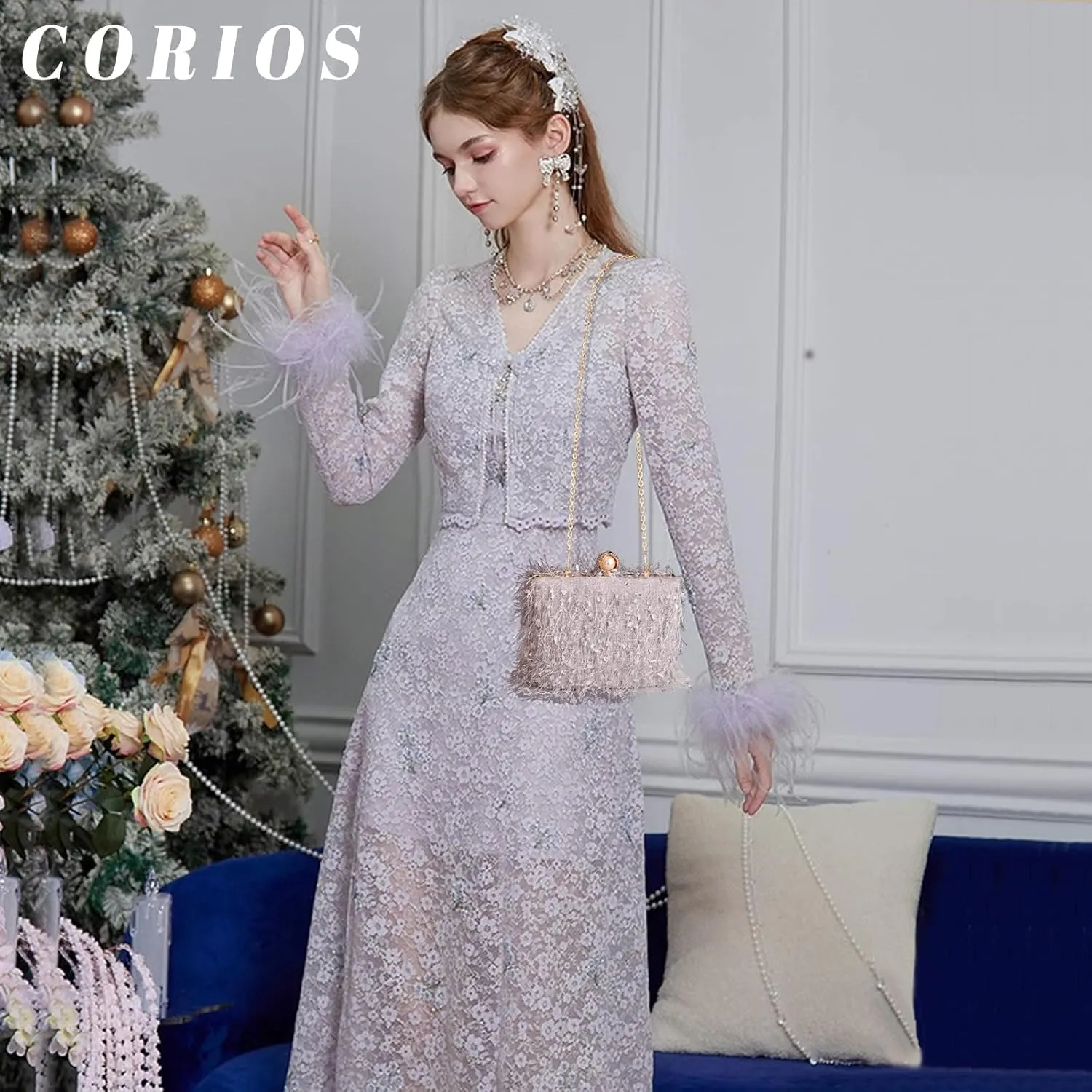 Tassel Evening Bag for Women Rhinestone Clutch Bag Beaded Handbag Bridal Wedding Purse Shoulder Bag