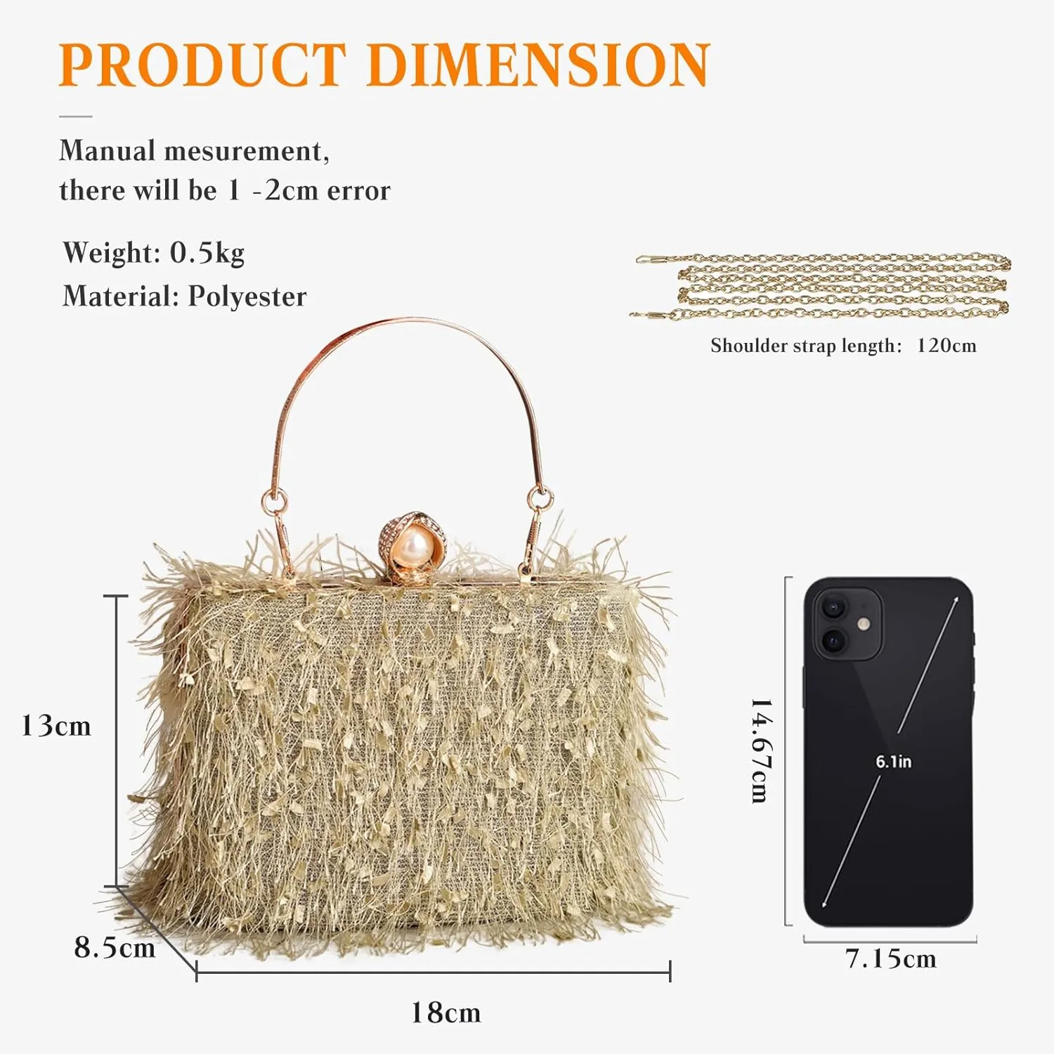 Tassel Evening Bag for Women Rhinestone Clutch Bag Beaded Handbag Bridal Wedding Purse Shoulder Bag