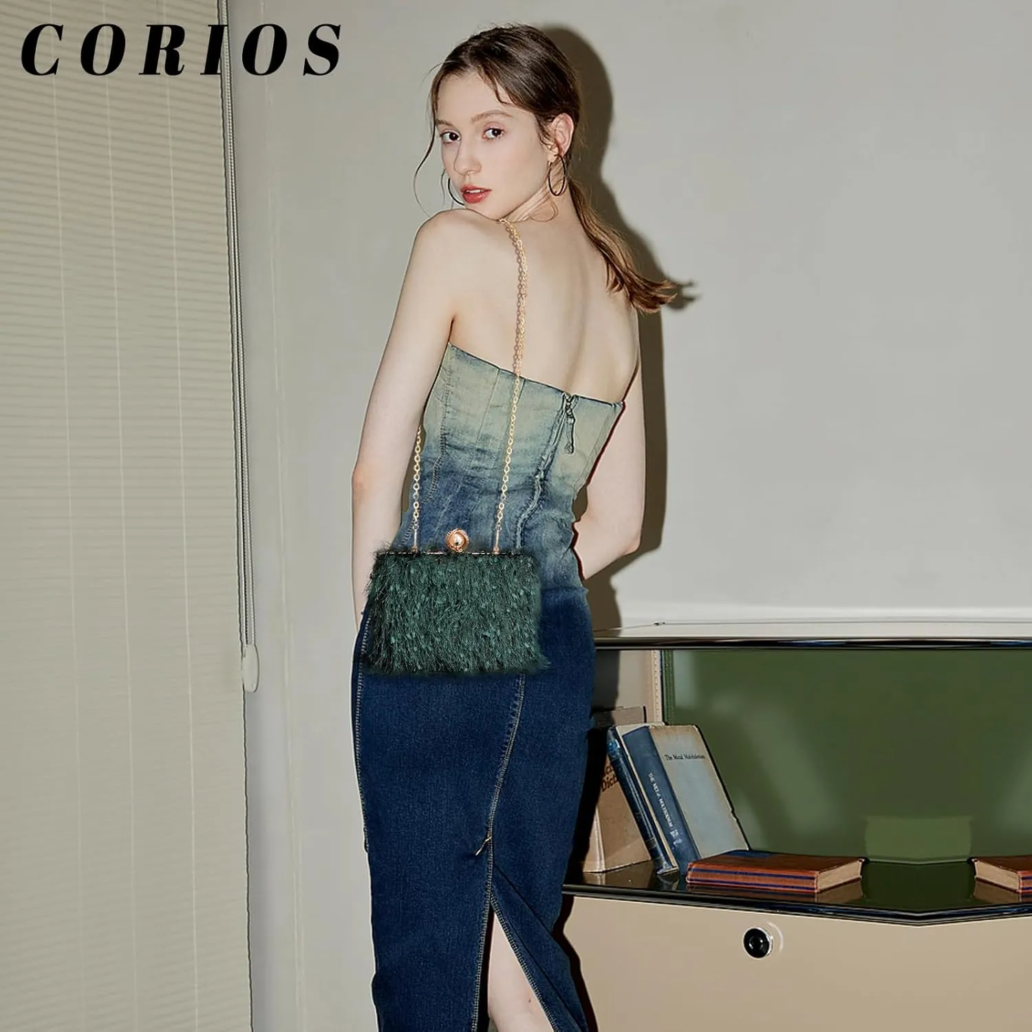 Tassel Evening Bag for Women Rhinestone Clutch Bag Beaded Handbag Bridal Wedding Purse Shoulder Bag