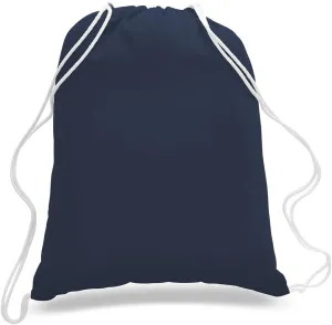 TBF 12 Pack Bulk Cotton Canvas Drawstring Backpack Bags (14" W x 18" H) - Perfect for DIY, Crafts, Events & More