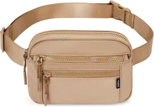 Telena Belt Bag for Women Fanny Pack Cross Body Bag Fashion Waist Pack with Adjustable Strap Light Brown