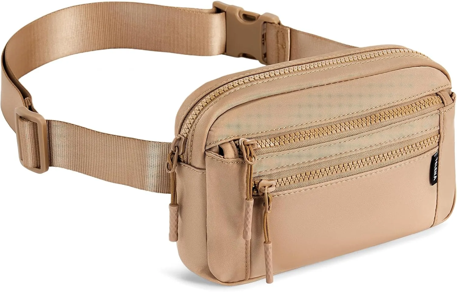 Telena Belt Bag for Women Fanny Pack Cross Body Bag Fashion Waist Pack with Adjustable Strap Light Brown