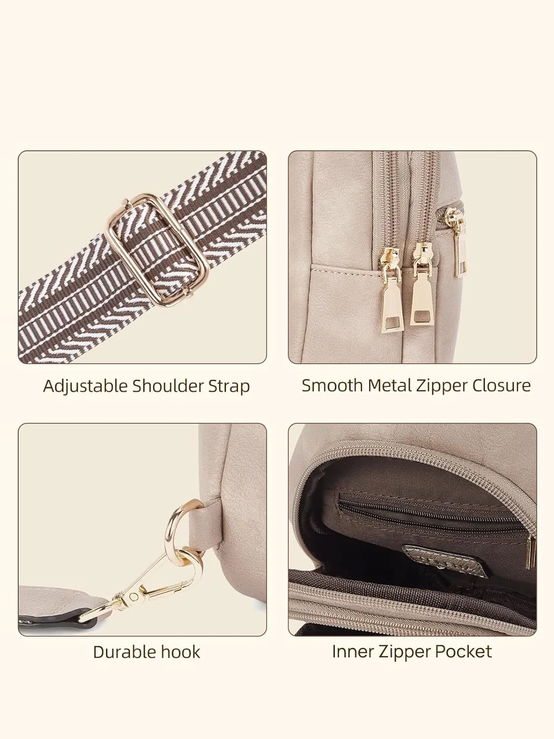 Telena Crossbody Bags for Women Cross Body Sling Bag with Adjustable Shoulder Strap