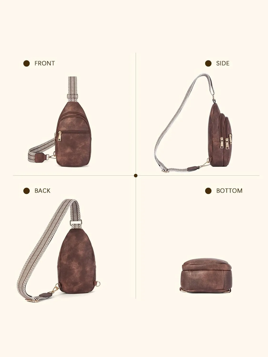 Telena Crossbody Bags for Women Cross Body Sling Bag with Adjustable Shoulder Strap