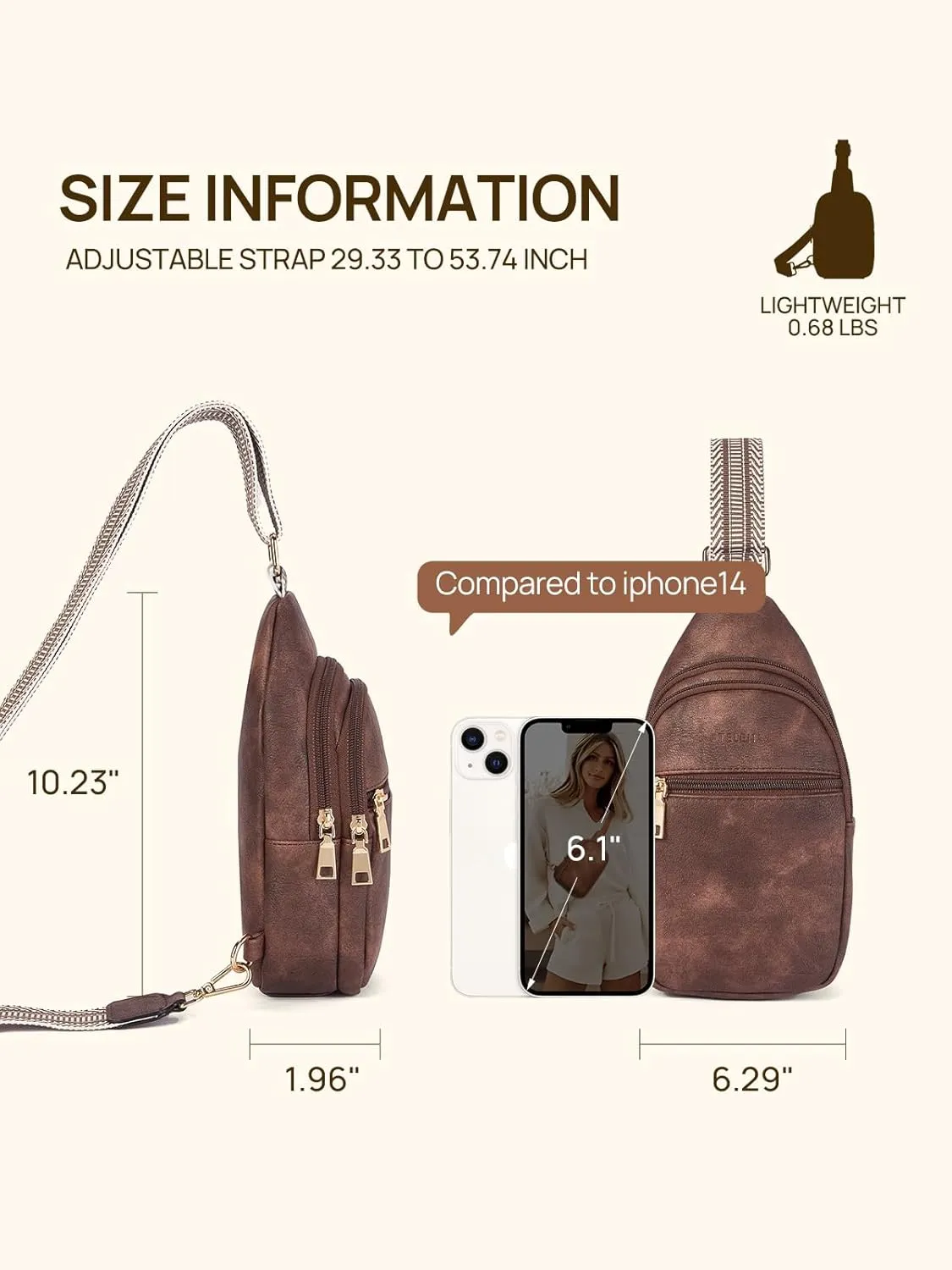 Telena Crossbody Bags for Women Cross Body Sling Bag with Adjustable Shoulder Strap