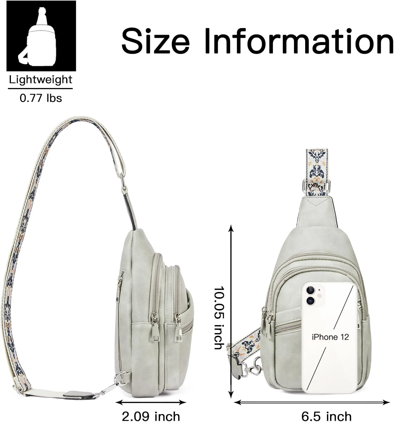 Telena Sling Bag for Women Crossbody Bags Purse for Women Vegan Leather Fanny Pack with Adjustable Strap