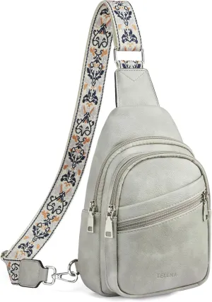 Telena Sling Bag for Women Crossbody Bags Purse for Women Vegan Leather Fanny Pack with Adjustable Strap