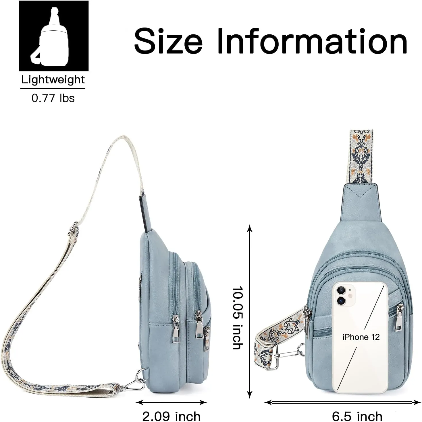 Telena Sling Bag for Women Crossbody Bags Purse for Women Vegan Leather Fanny Pack with Adjustable Strap