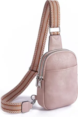 Telena Small Sling Bag for Women Vegan Leather Fashionable Fanny Pack Crossbody Bags for Women for Travel