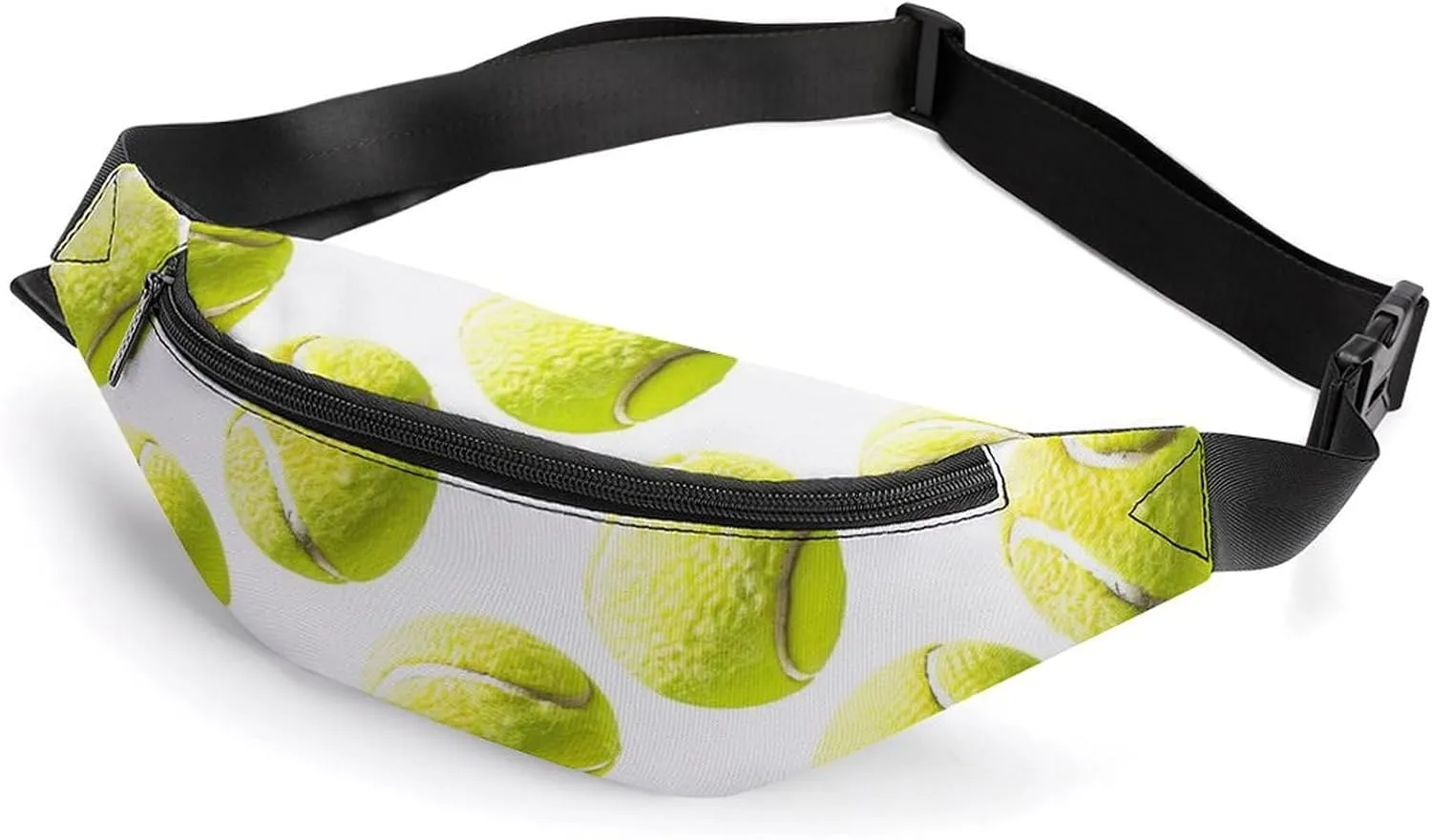 Tennis Balls Crossbody Fanny Pack Waist Packs Adjustable Shoulder Bags Sling Bag for Hiking Running Cycling