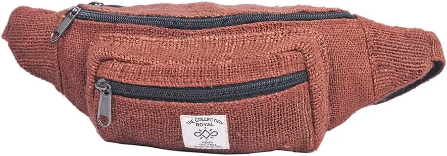 The Collection Royal Himalayan Hemp Fanny Pack, Eco-friendly, Fanny Packs Boho, Hippie Fanny Pack, Waist Belt, Travel Utility Belt