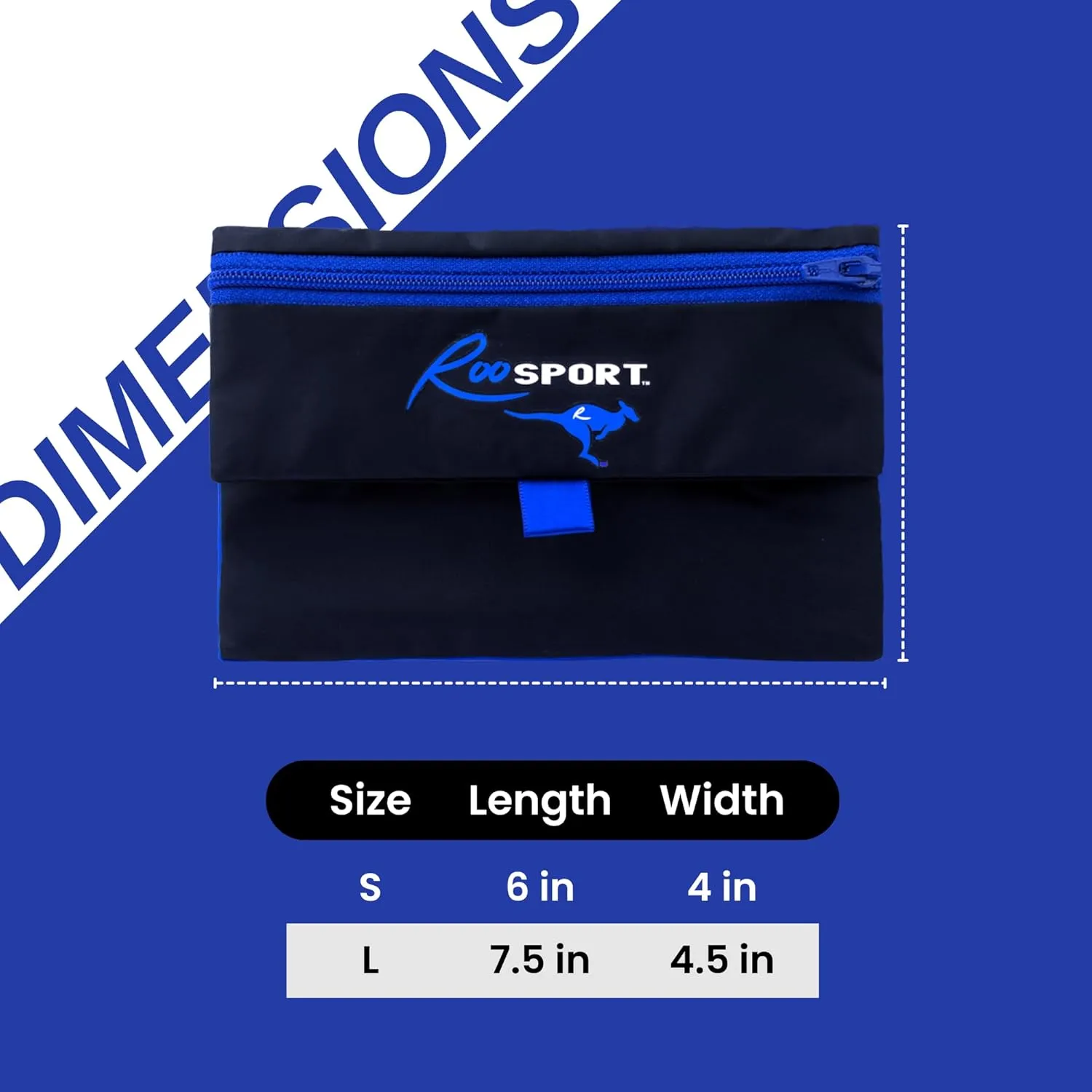 The RooSport Magnetic Running Pouch - Magnetic Pocket to Hold Cell Phone, Wallet, Earphones - Securely Carry Essentials While Running - Magnetic Closure for Convenience