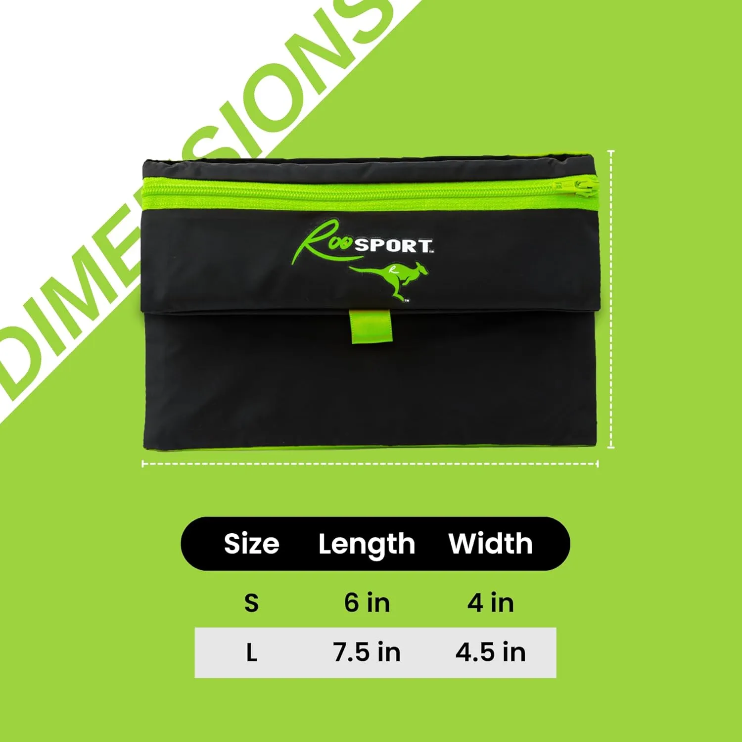 The RooSport Magnetic Running Pouch - Magnetic Pocket to Hold Cell Phone, Wallet, Earphones - Securely Carry Essentials While Running - Magnetic Closure for Convenience