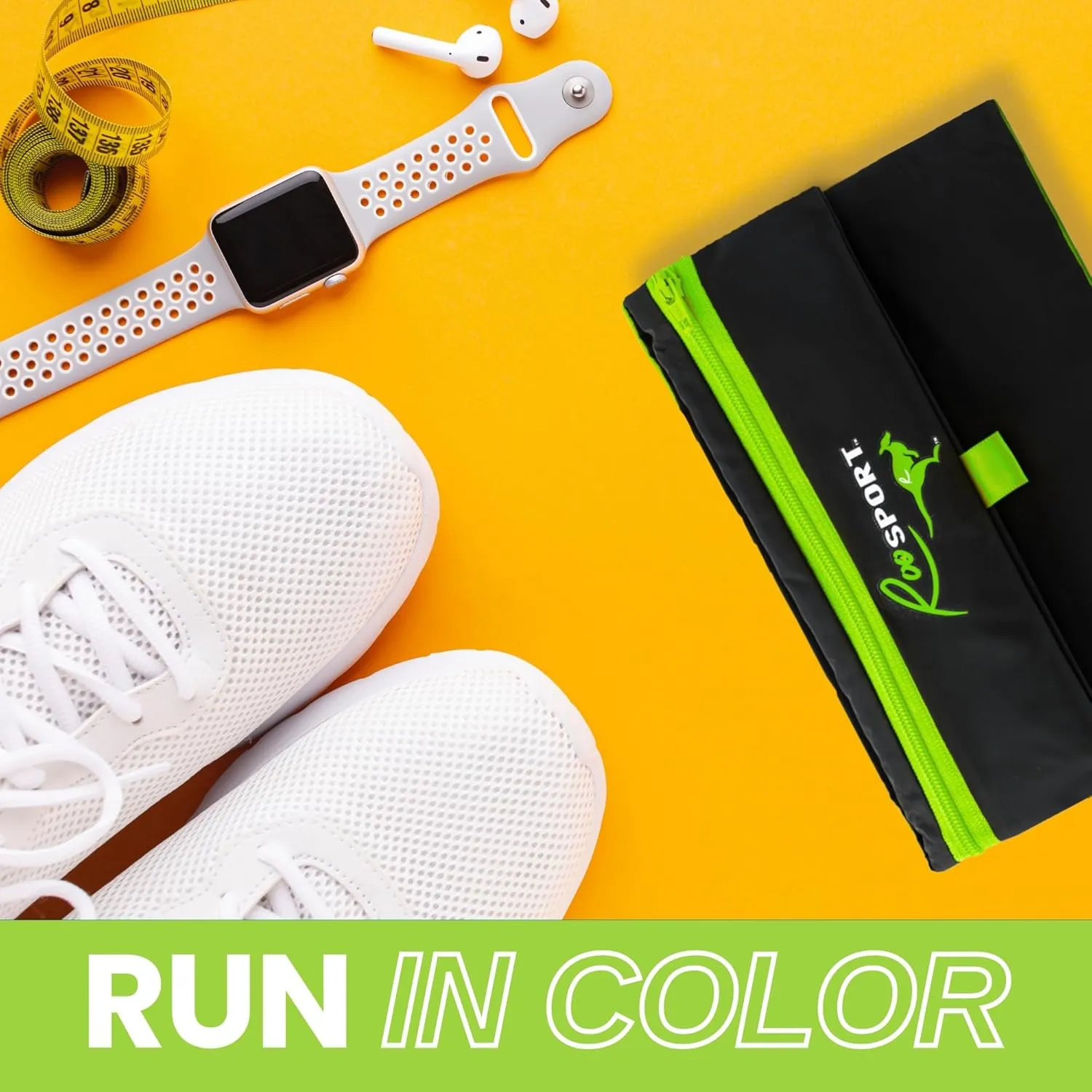 The RooSport Magnetic Running Pouch - Magnetic Pocket to Hold Cell Phone, Wallet, Earphones - Securely Carry Essentials While Running - Magnetic Closure for Convenience